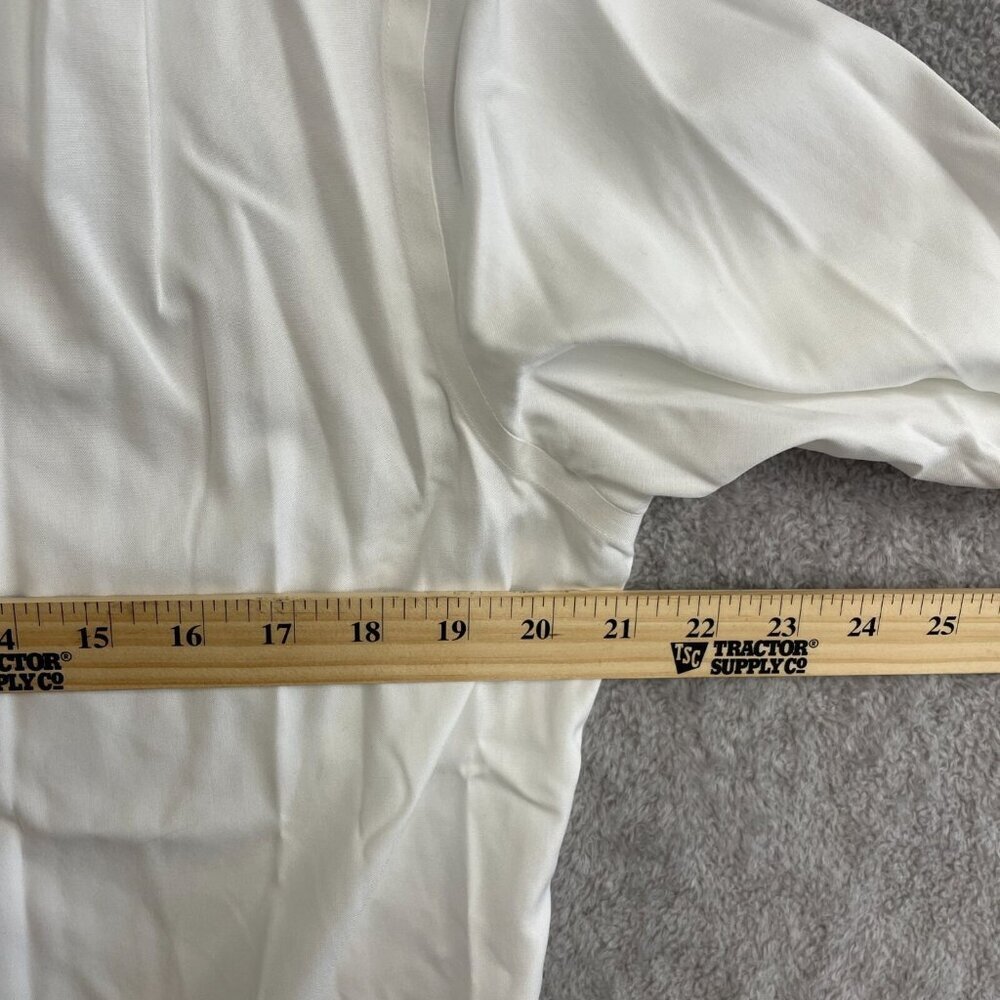 NWOT Lands' End Men's 15.5 Slim Fit White Supima Cotton Dress Shirt - Picture 5 of 8
